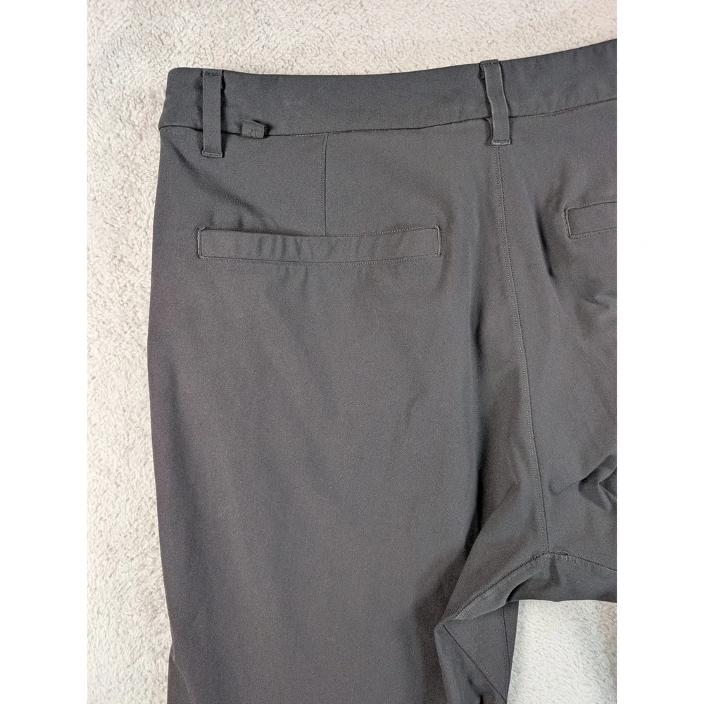 Lululemon Commission Slim Fit Pant Warpstreme Charcoal Grey‎ Mens 33x31 Tapered
